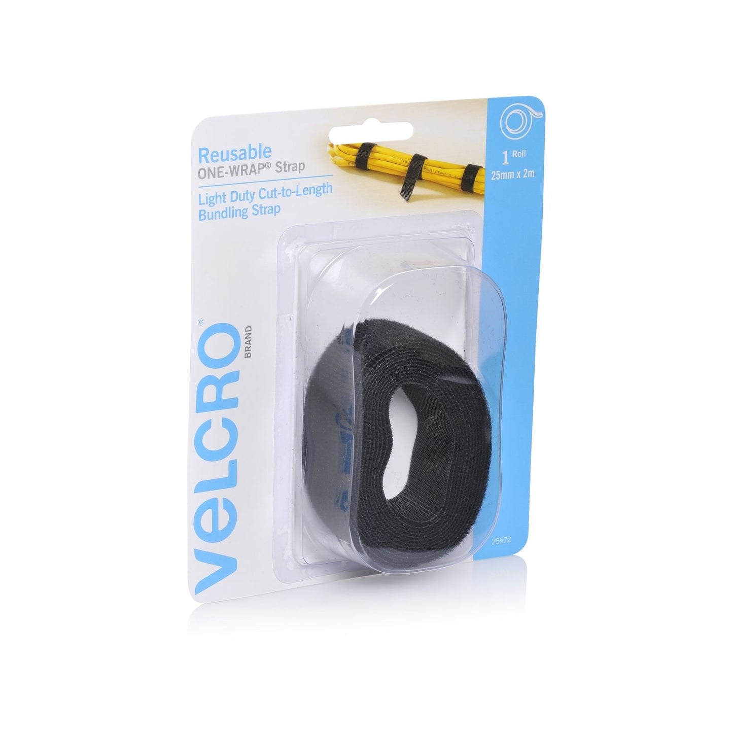 Velcro Brand Reusable Wrap - 25mm x 2m - Black