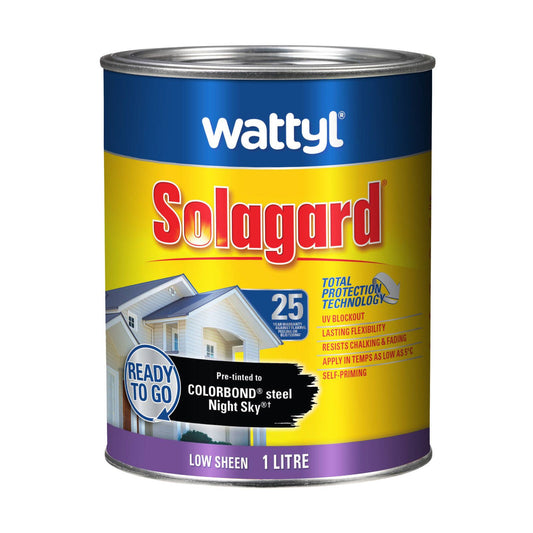 Wattyl Solagard Exterior Paint - 1L - Night Sky - Low Sheen