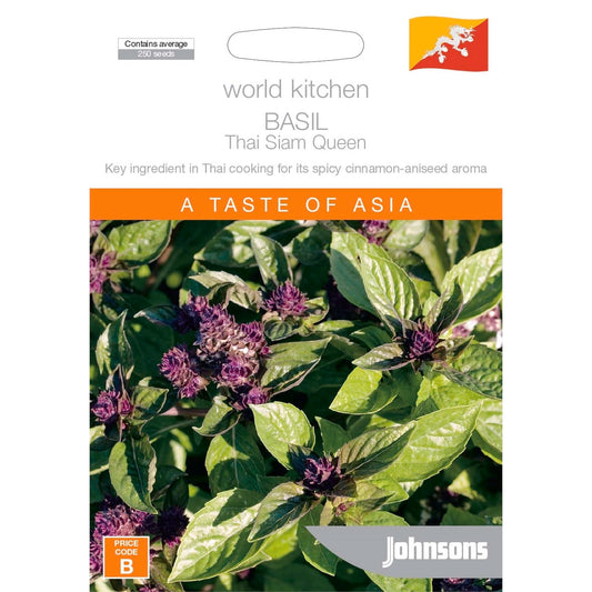 Johnsons World Kitchen Basil Thai Siam Queen 250 Seed Pack