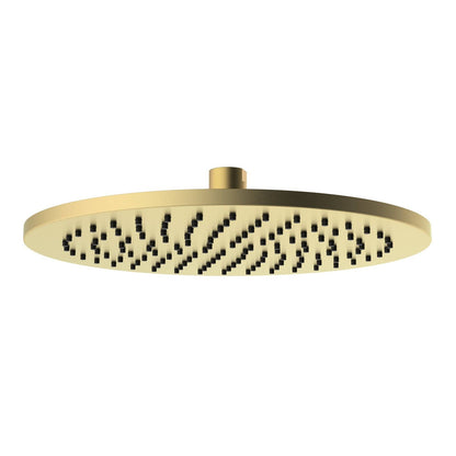 Mondella Wels Round Shower Head - 250mm - Brushed Brass - 9L/min