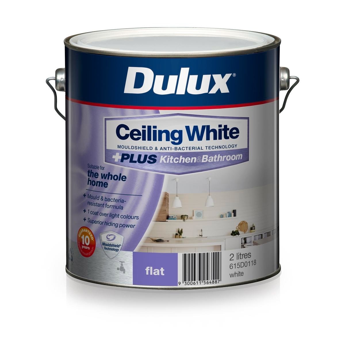 Dulux Ceiling Paint - 2L - Water-based - Mould Resistant
