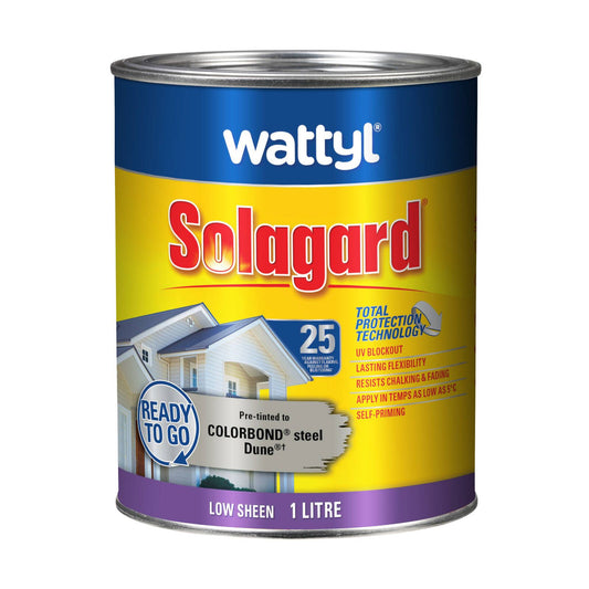 Wattyl Solagard Exterior Paint - 1L - Dune - Low Sheen