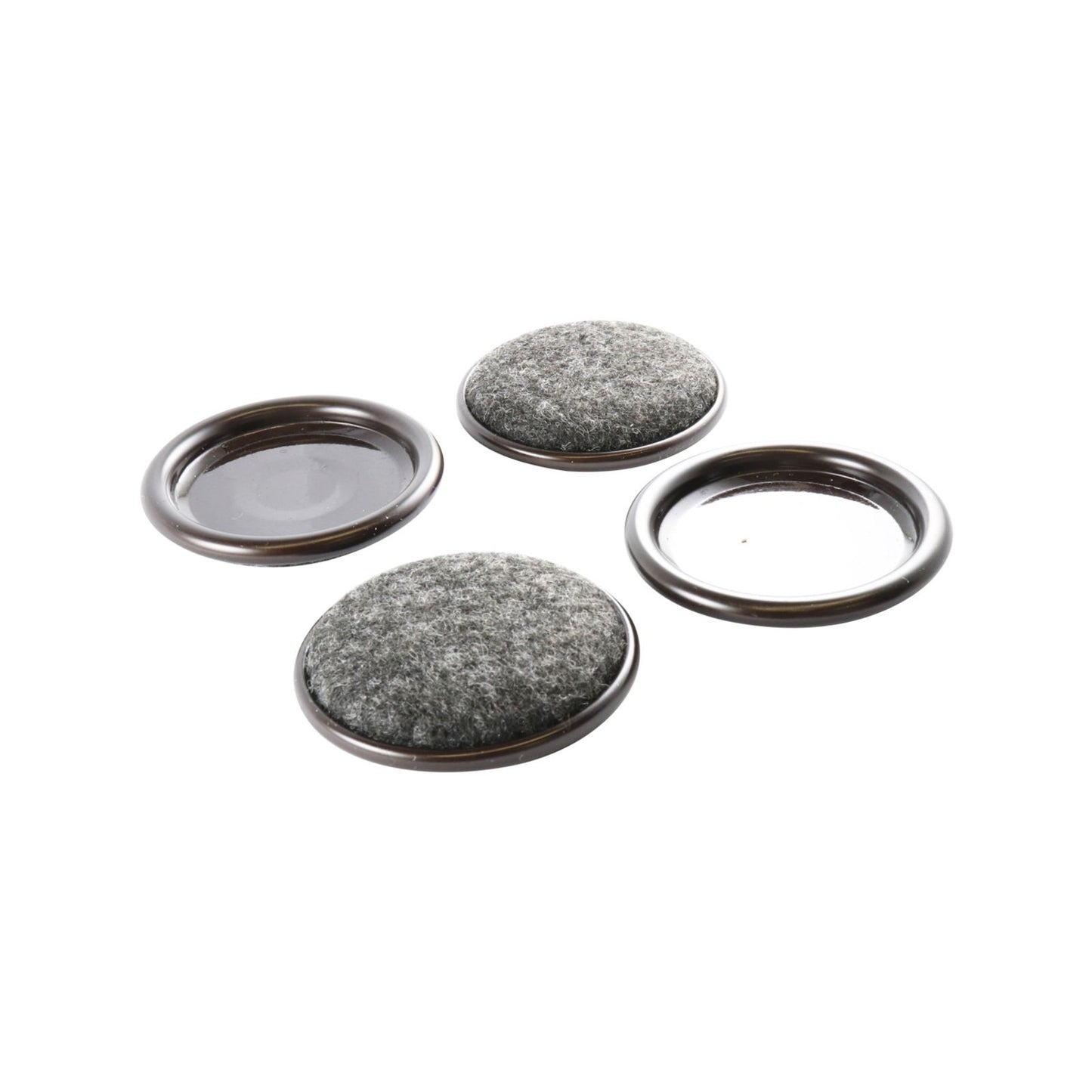 Surface Gard Brown Round Carpet Base Castor Cups - 51mm - 4 Pack