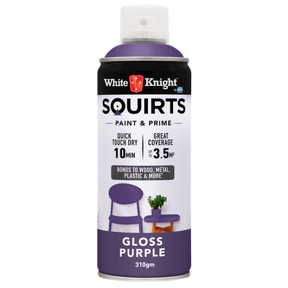 White Knight Squirts Purple Gloss Spray Paint - 310g