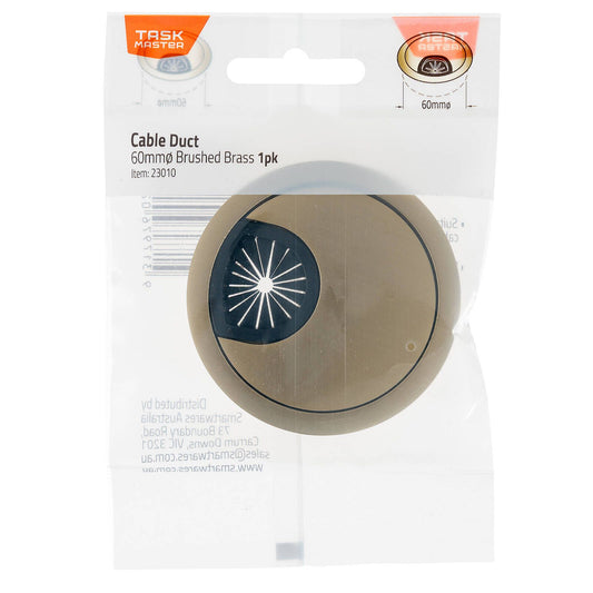 Taskmaster Brushed Brass Cable Duct - 60mm