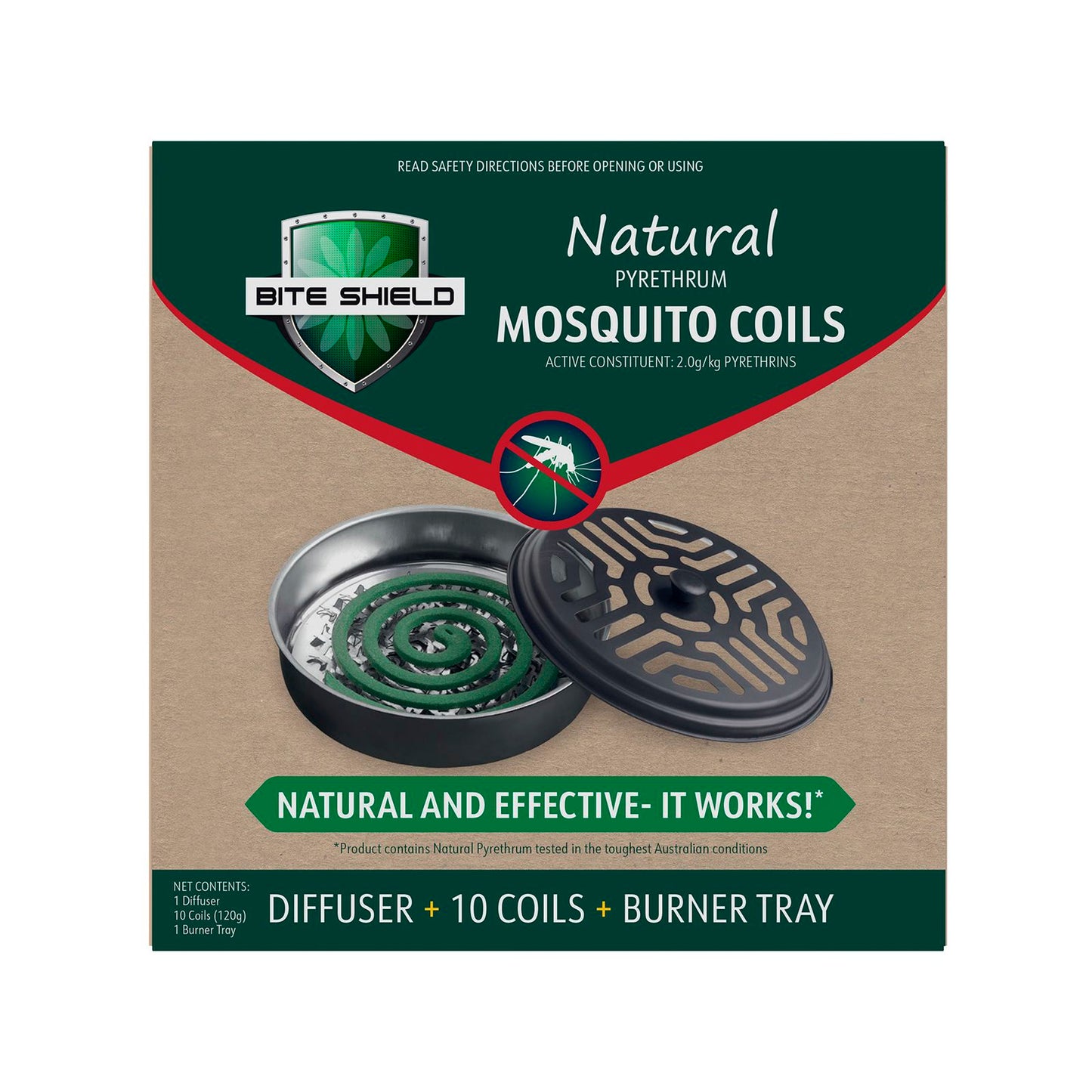 Bite Shield Diffuser - 10pk Mosquito Coils - 158 x 158 x 55mm
