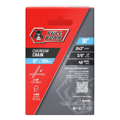 Full Boar Chainsaw Chain - 10" - 254mm - FBCSC-104340