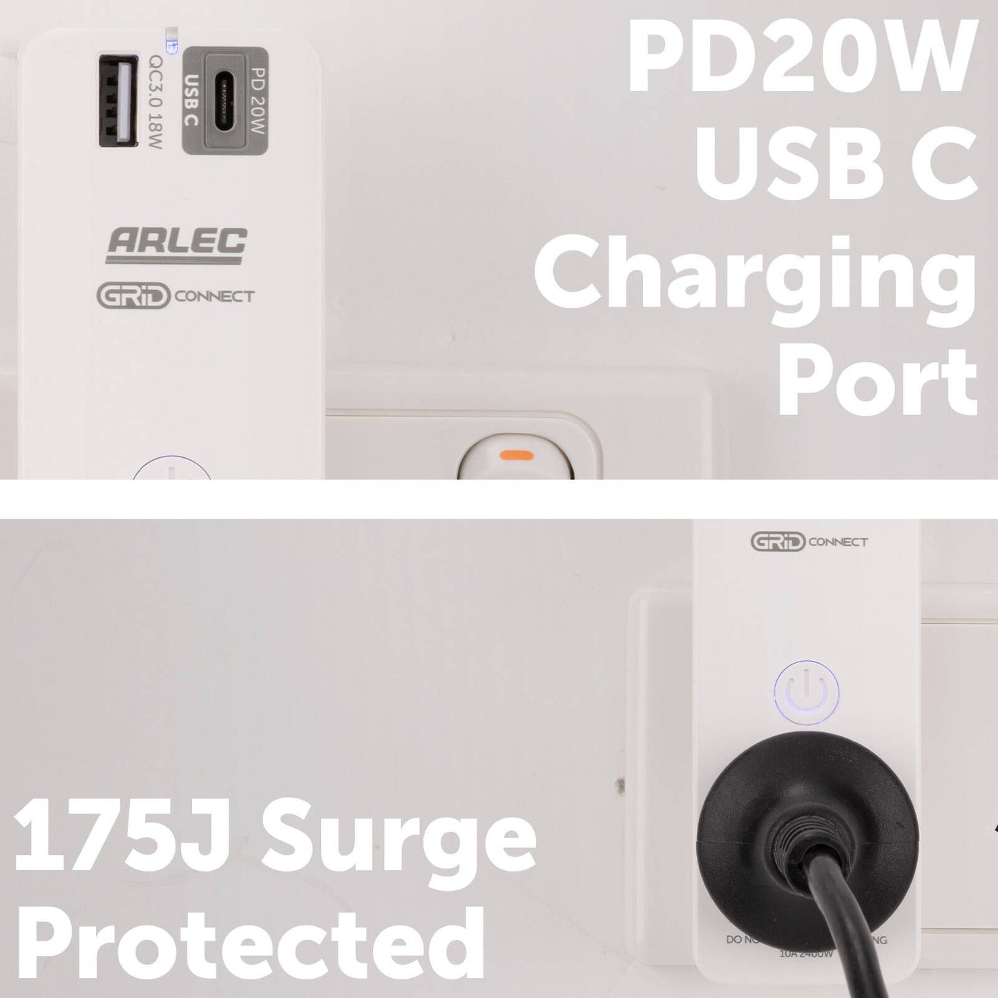 Arlec Grid Connect Smart Plug - 43 x 120mm - White