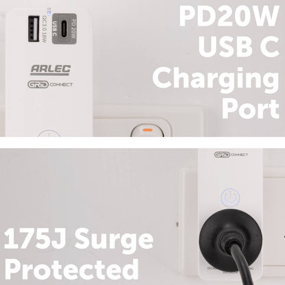 Arlec Grid Connect Smart Plug - 43 x 120mm - White