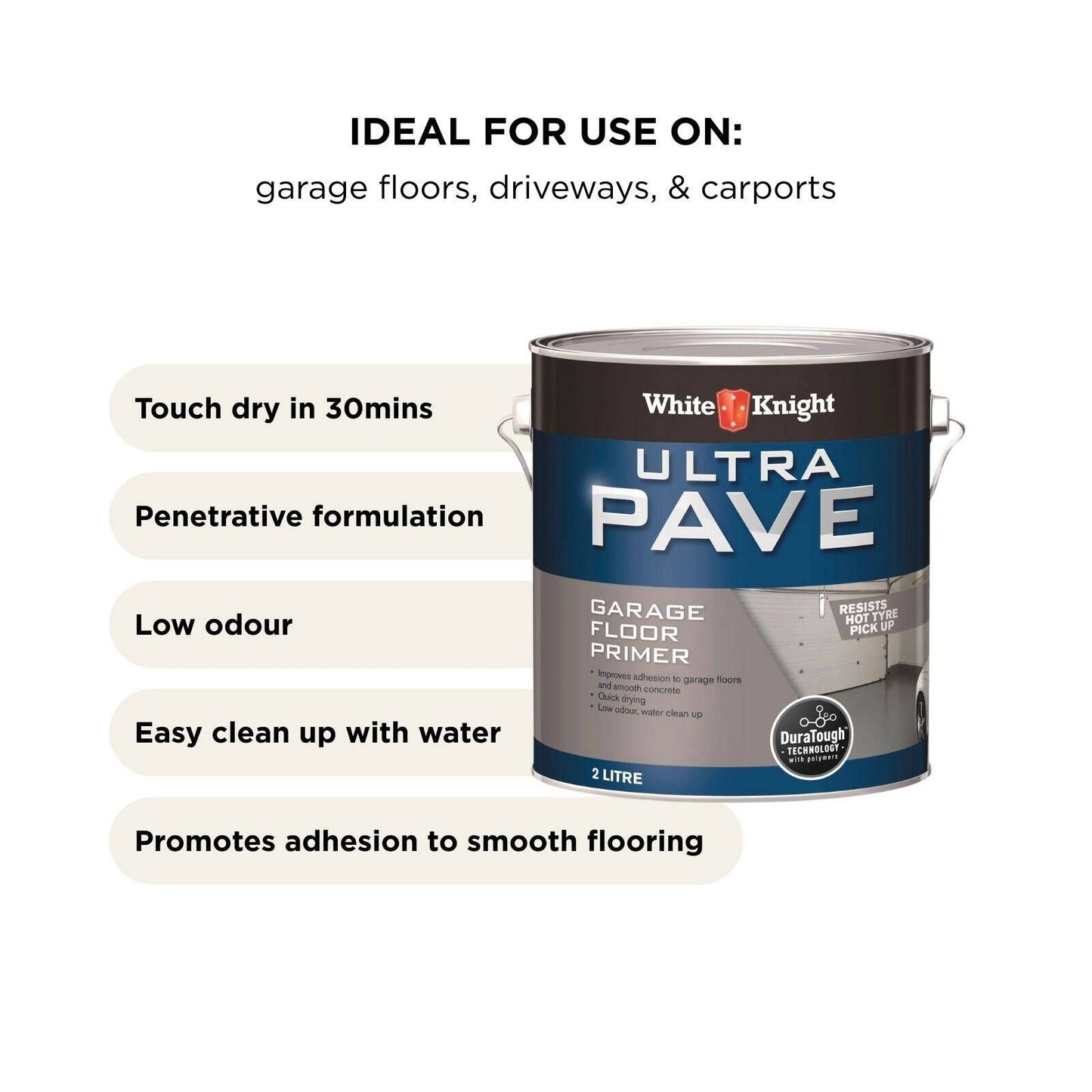 White Knight Ultra Pave Garage Floor Primer - 2L