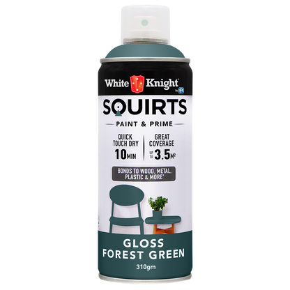 White Knight Squirts Forest Green Gloss Spray Paint - 310g