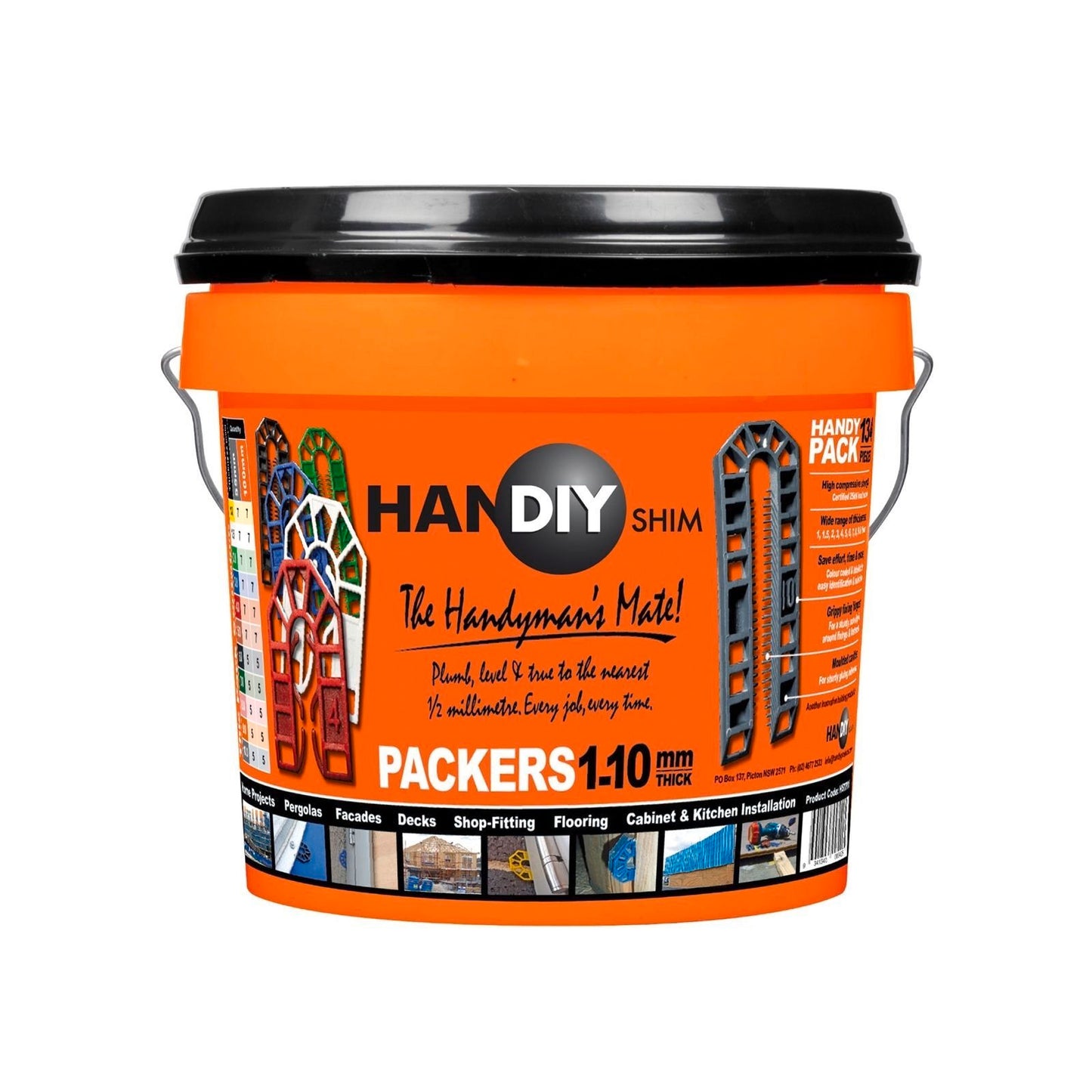 HanDIY Shim Packer Handy Pack - 1-10mm - 134 Pieces