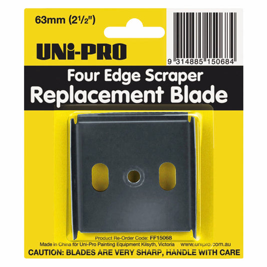 Uni Pro Four Edge Scraper Replacement Blade - 63mm