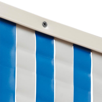 Pillar Weekender PVC Door Curtain - 86 x 200cm - Blue/White