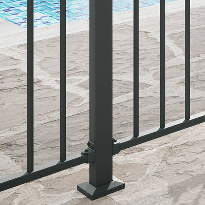 Protectoral Aluminium Pool & Garden Fence Brackets - 38 x 25mm - 4 Pack - Monument