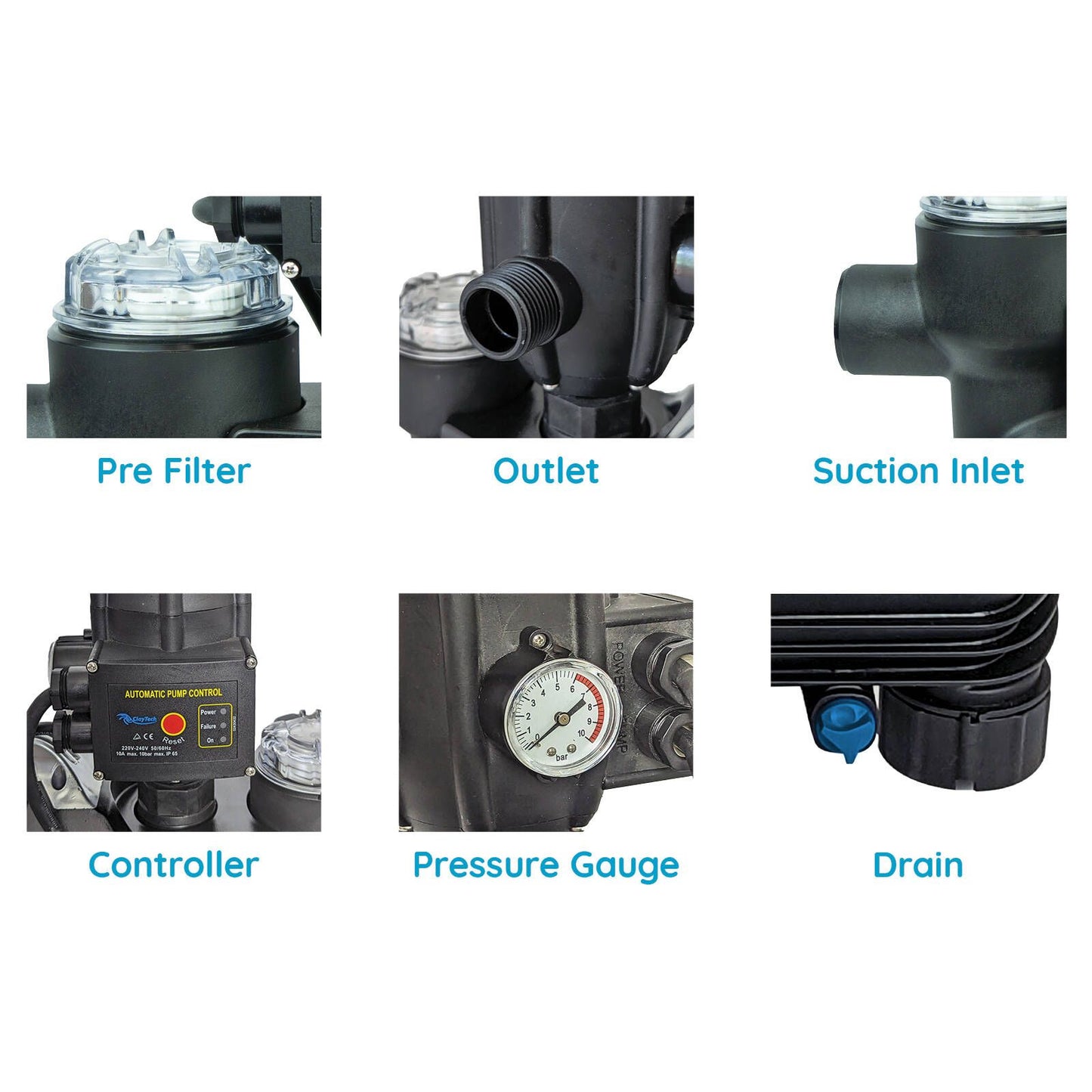 Claytech Ecoboost 3 Constant Pressure Pump - 3800L/Hr - 43m