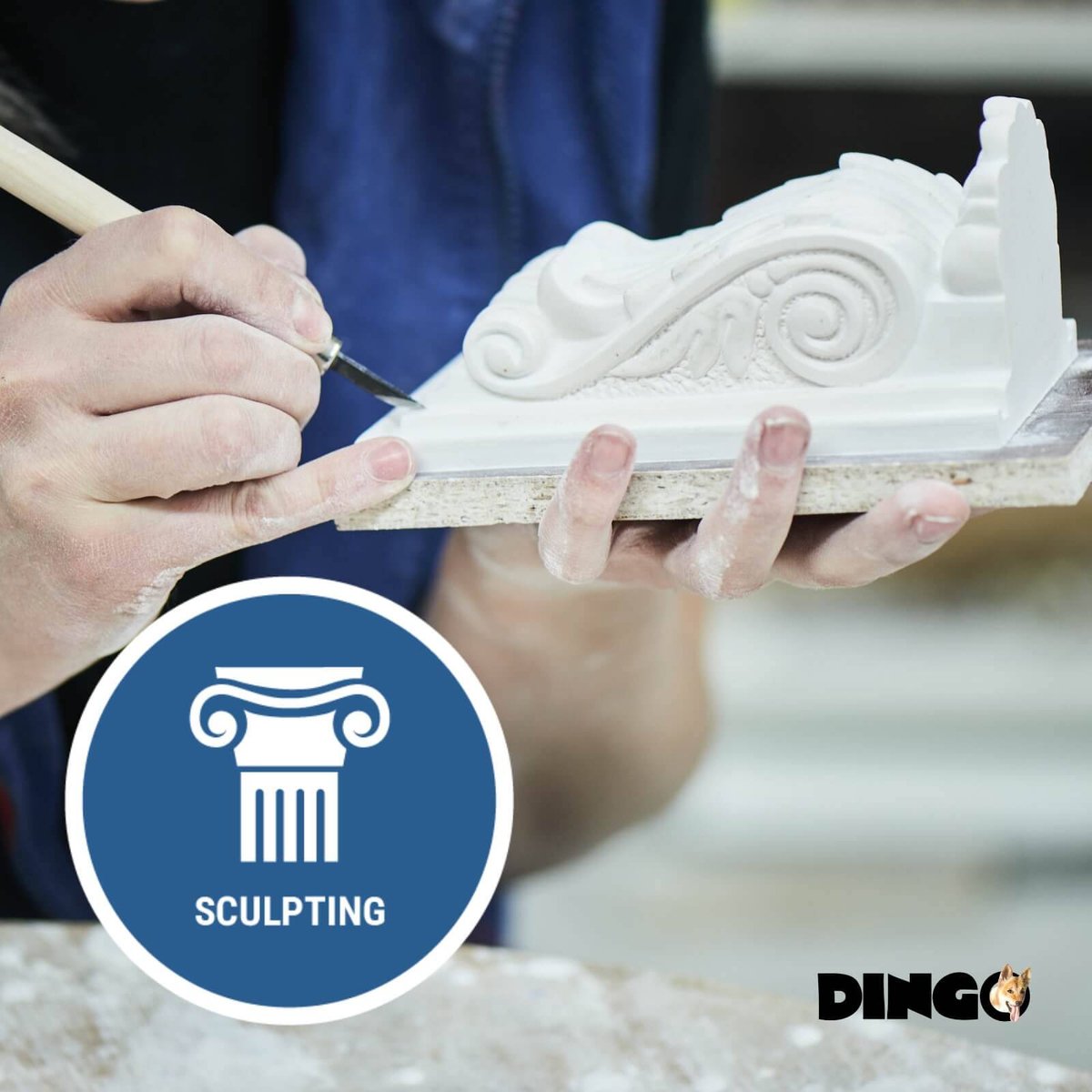 Dingo Plaster of Paris 2.5kg White Easy To Use For Sculpting Moulds