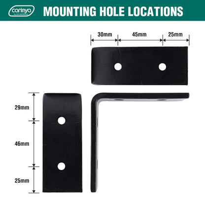 Carinya Heavy Duty Angle Bracket - 100 x 100 x 40mm - Black - 300kg