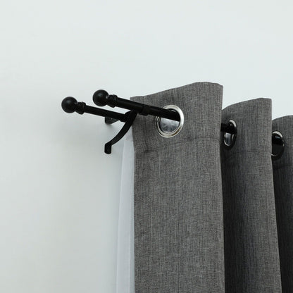 Windoware Curtain Rod Brackets - 127mm - Black - 2 Pack