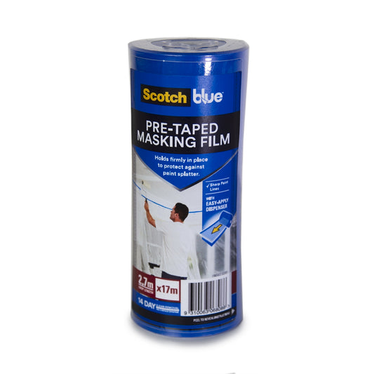 ScotchBlue Pretaped Masking Film - 2.7m x 17m