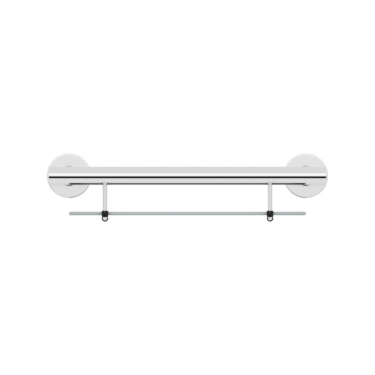 Evekare Bath Shelf With Grab Rail - 488mm Stainless Steel - Supports 250kg