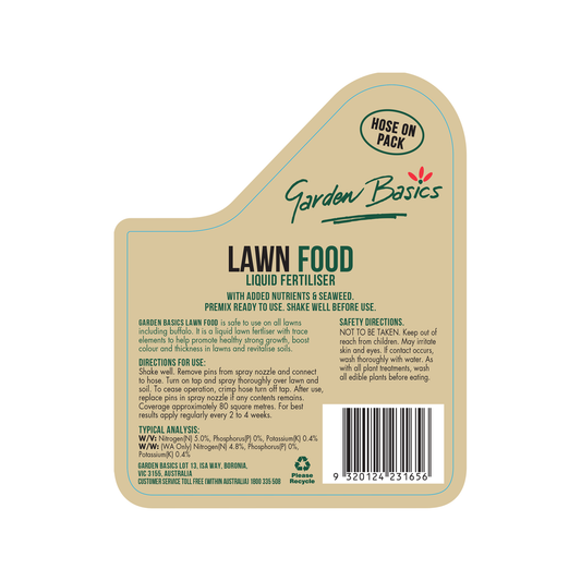 Garden Basics Liquid Lawn Food - 2L - Liquid - Easy Hose On