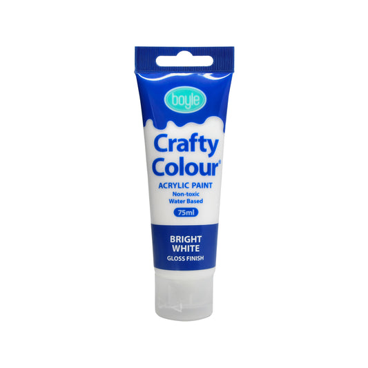 Boyle Crafty Colour Acrylic Paint - 75ml - White