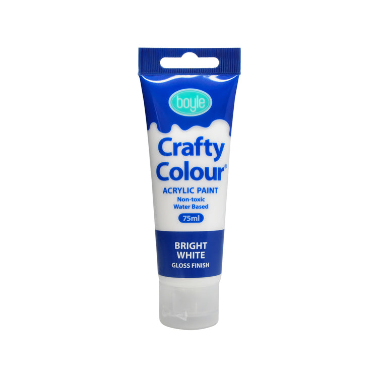 Boyle Crafty Colour Acrylic Paint - 75ml - White