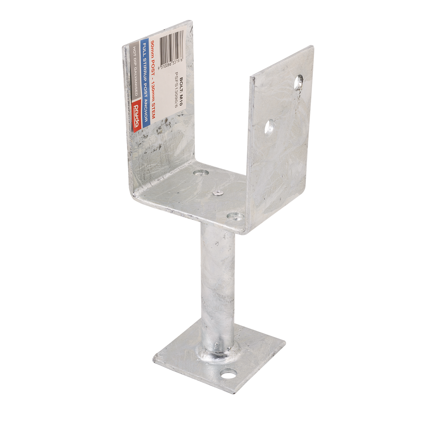 Pryda Full Stirrup Post Anchor - 130 x 90mm