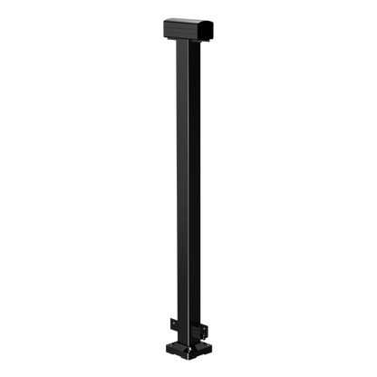 Peak Black Aluminium Deck Balustrade Mid Post - 1000mm