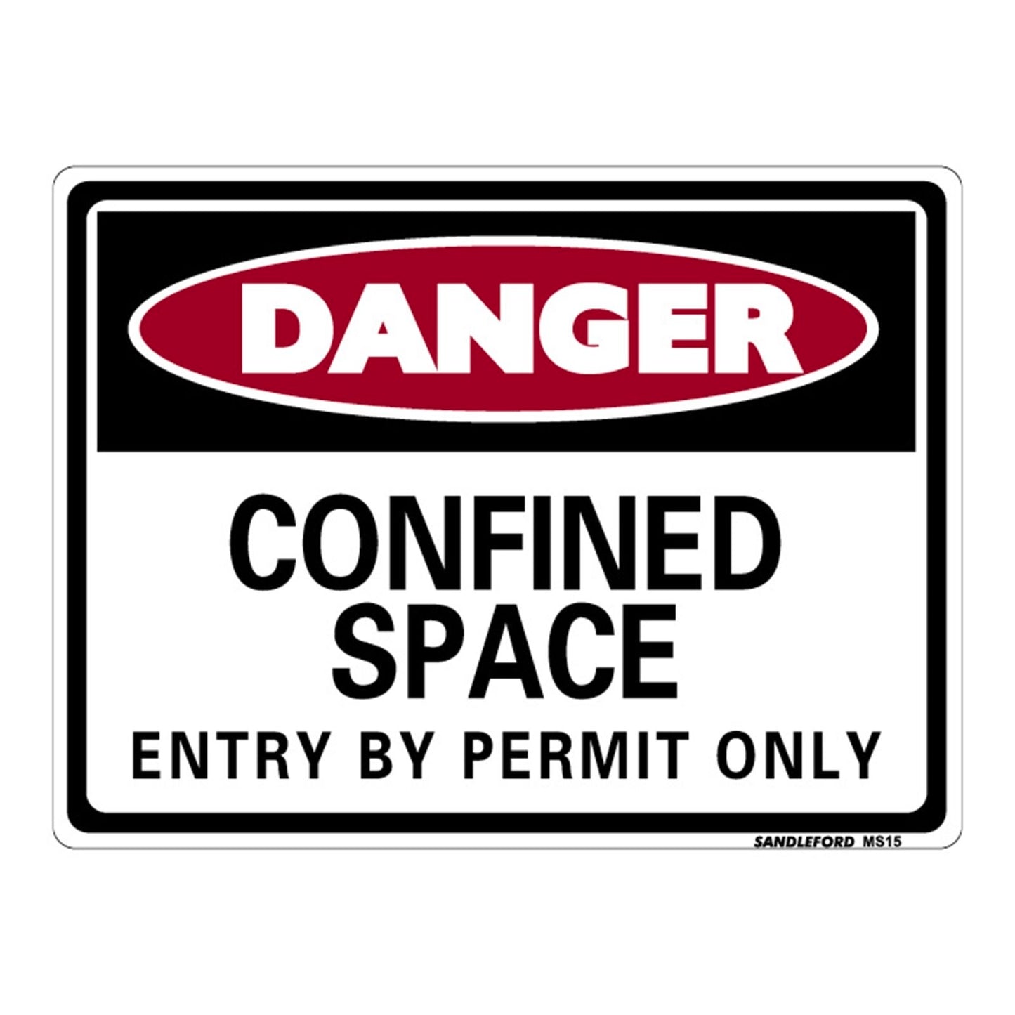 Sandleford Confined Space Sign - 300 x 225mm