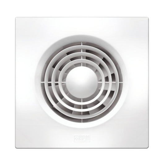 Hpm 150mm White Slimline Wall Exhaust Fan