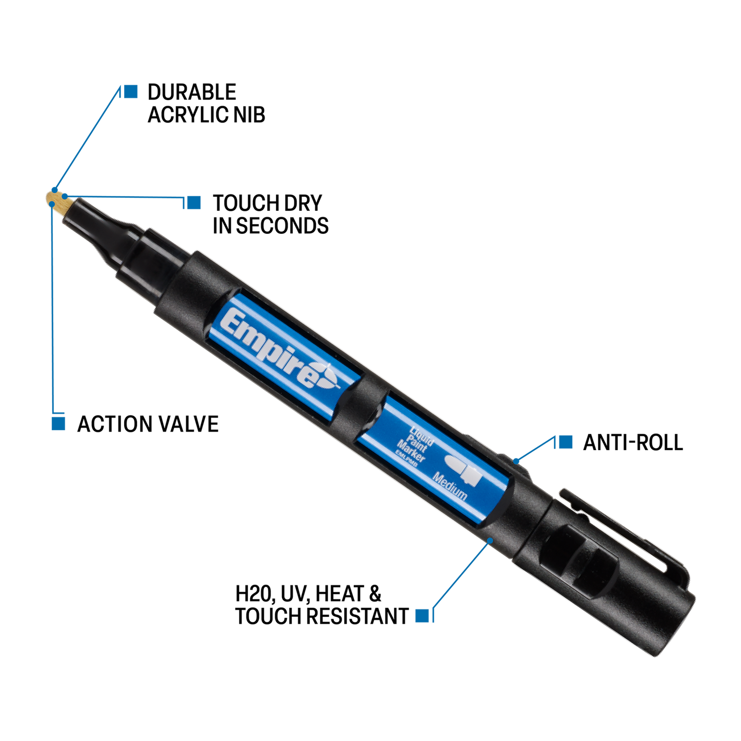 Empire Black Liquid Paint Marker - 21 x 147mm