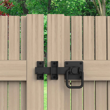 Zenith Matte Black Ring Pull Gate Latch - 115 x 32 x 210mm