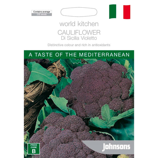 Johnsons Cauliflower Di Sicilia Violetto Seeds - 20 Weeks