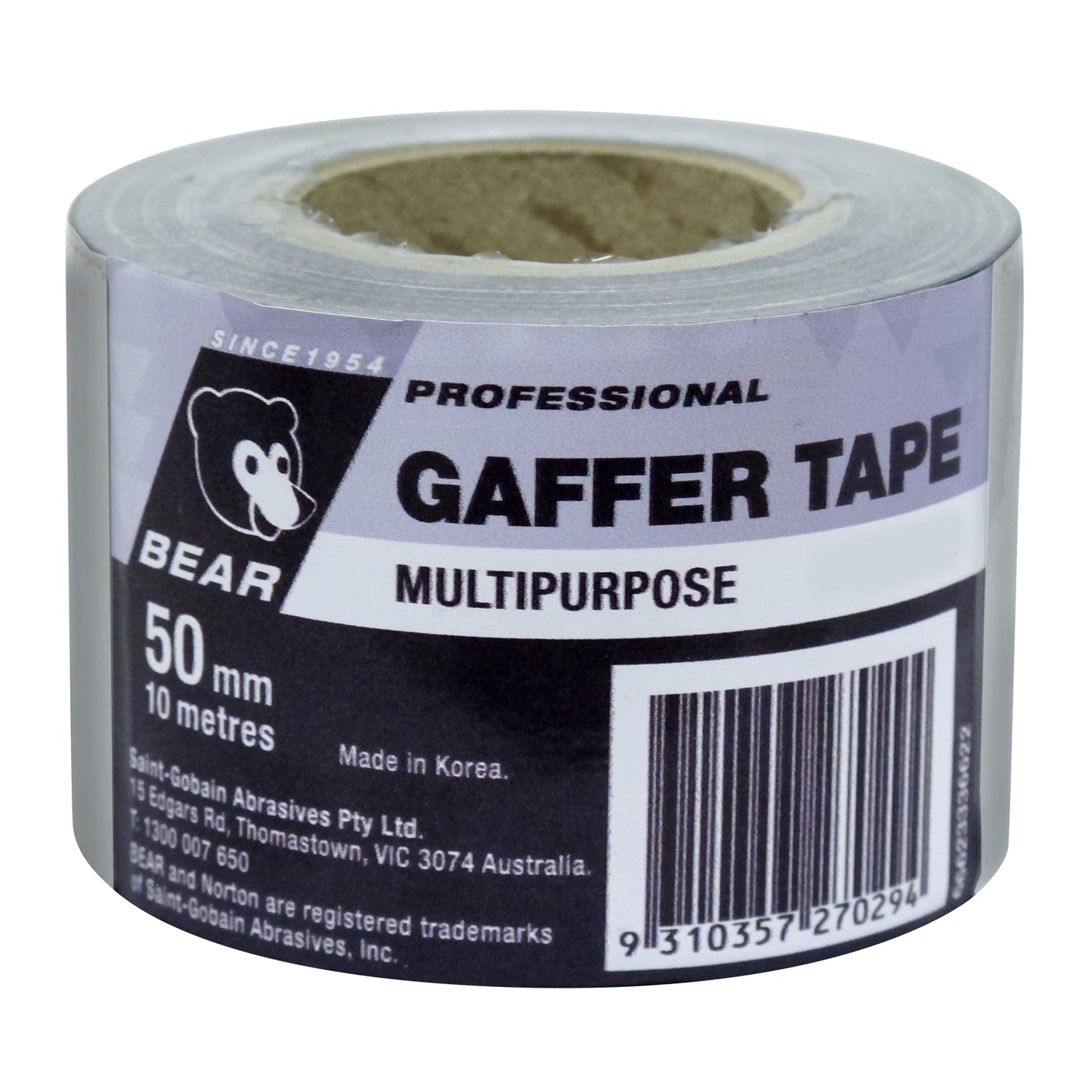 Bear 50mm x 10m Multipurpose Gaffer Tape Silver