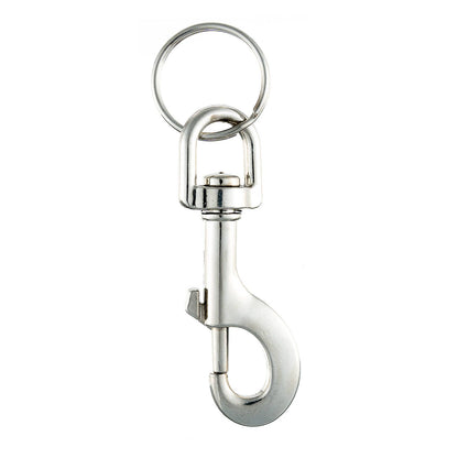 Taskmaster Nickel Plated Snap Hook with Key Ring - 81 x 12mm - 4 Pack