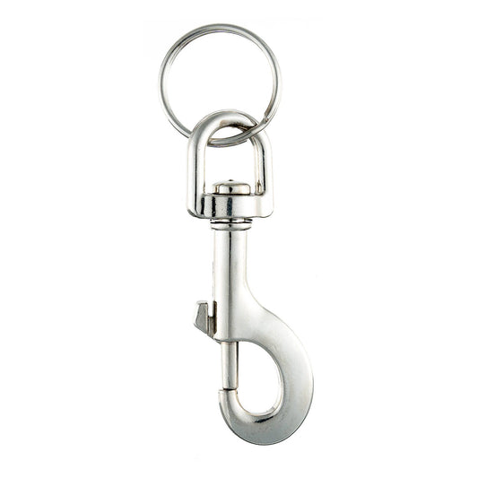 Taskmaster Nickel Plated Snap Hook with Key Ring - 81 x 12mm - 4 Pack