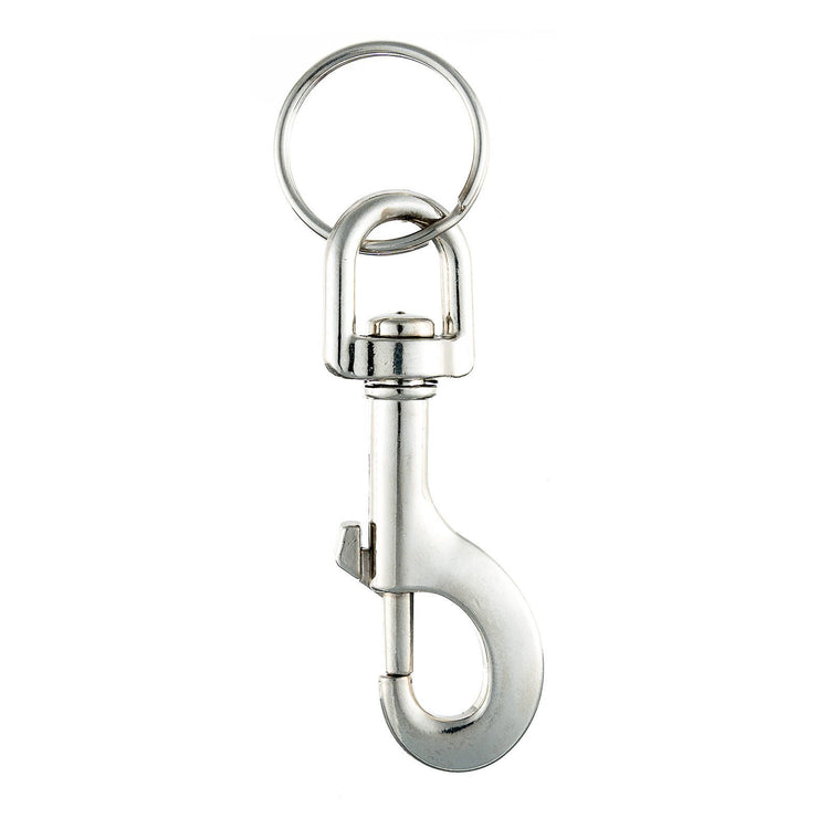 Taskmaster Nickel Plated Snap Hook with Key Ring - 81 x 12mm - 4 Pack