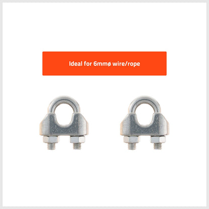 Taskmaster Wire Rope Grips - 6mm - 2 Pack