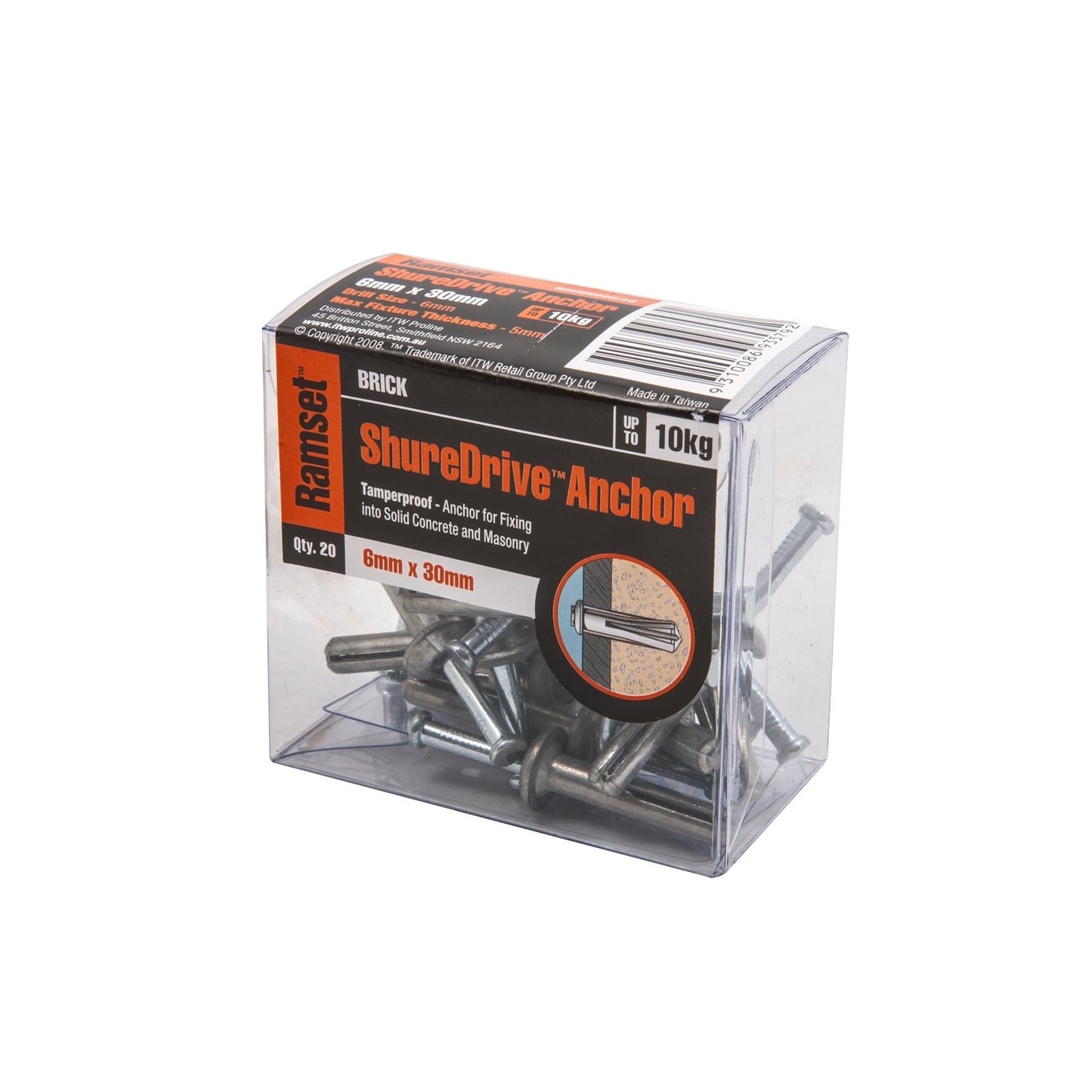 Ramset ShureDrive - 6 x 30mm - 20 Pack