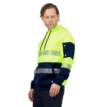 Citeco Yellow Hi Vis Taped Hoodie - 2XL