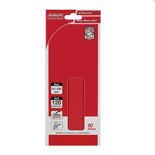 Diablo 93x230mm 120 Grit Abrasive Orbital Sheet - 10 Pack