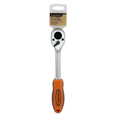 Craftright 3 in 1 Ratchet with Grip - 72-Tooth - 260mm