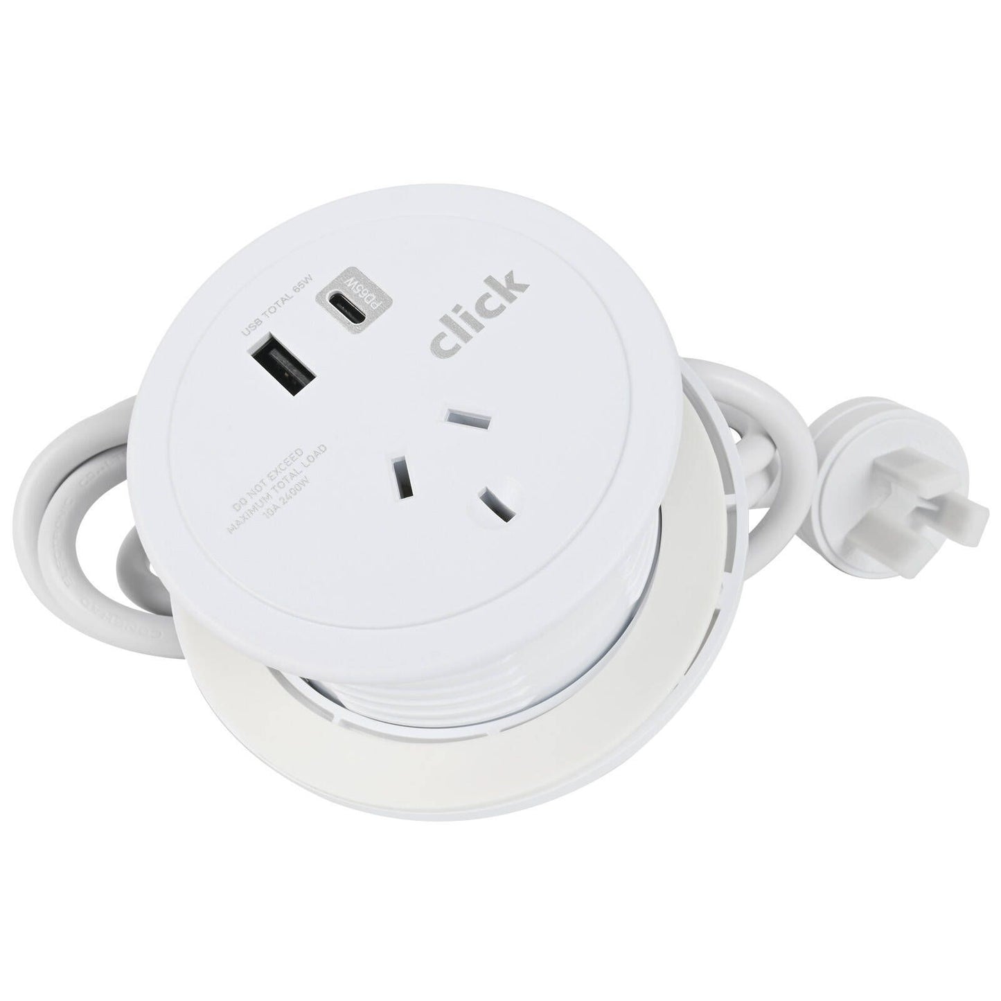 Click Desktop Power Grommet PD65W - 89 x 66 x 99mm
