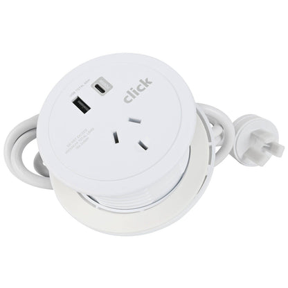 Click Desktop Power Grommet PD65W - 89 x 66 x 99mm