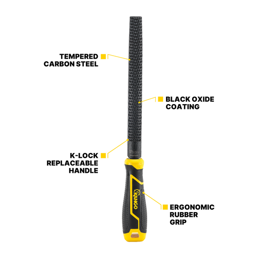 Kango Half Round Bastard Cut Rasp File 200mm