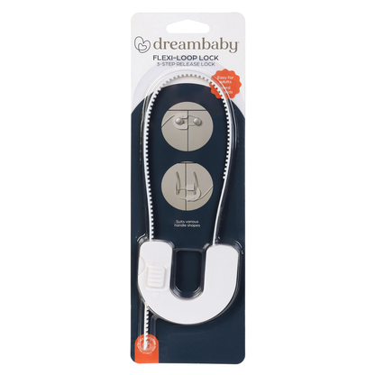 Dreambaby Child Safety Flexi Loop Lock - 80mm - ABS - Childproofing Solution