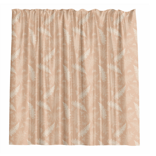 Barelli Long Drop Shower Curtain 210 x 180cm Ferns Amberlight