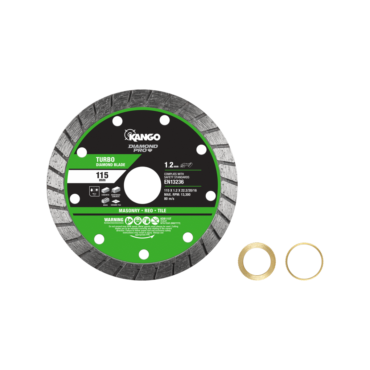 Kango Turbo Diamond Saw Blade - 115mm - Diamond - Fast Cutting